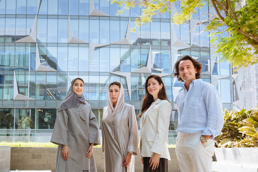 Khadija Al Bastaki, SVP of Dubai Design District, and team with Isola Design Group CEO Gabriele Cavallaro unveiling Isola's first regional headquarters at d3